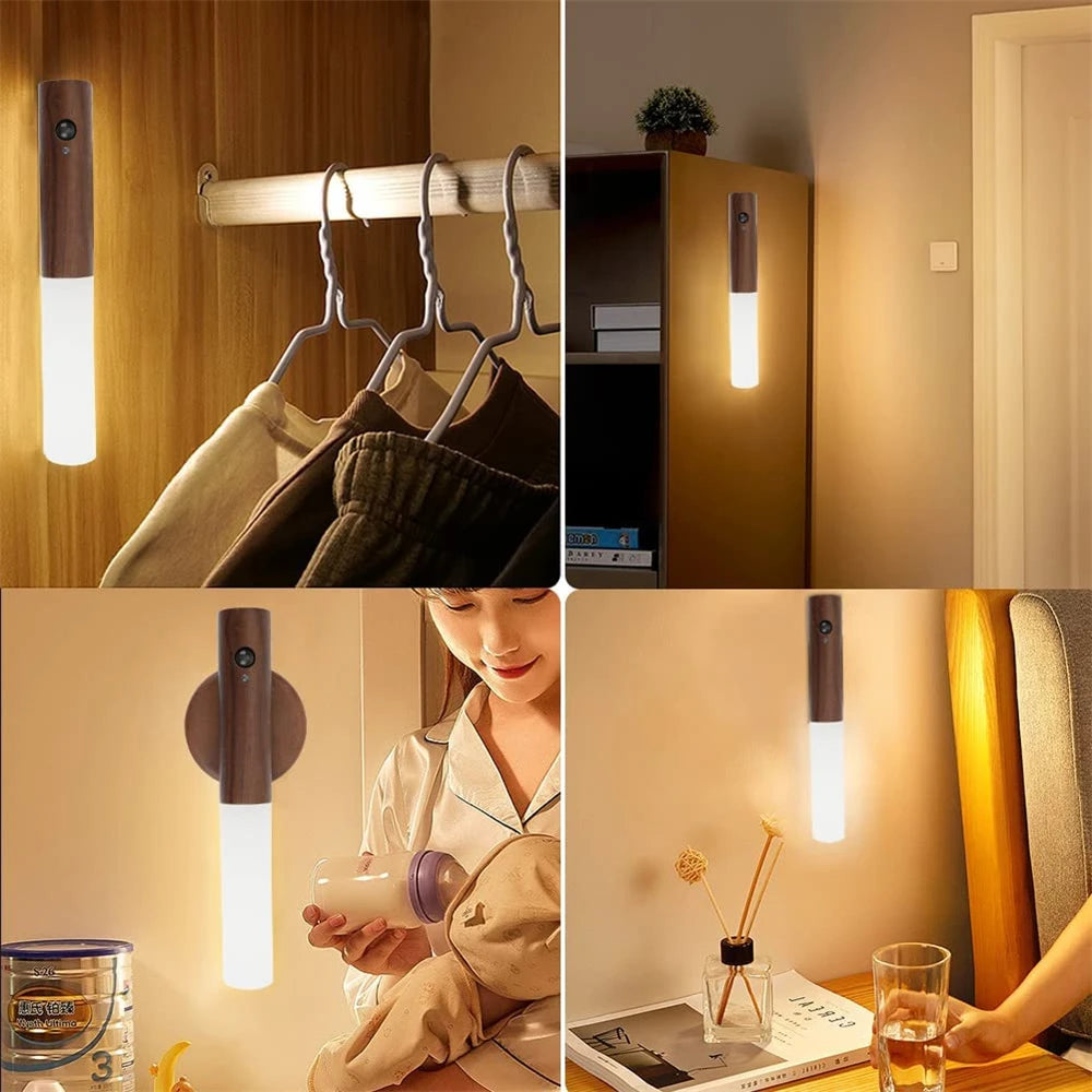 Wireless Wood Wall Lamp