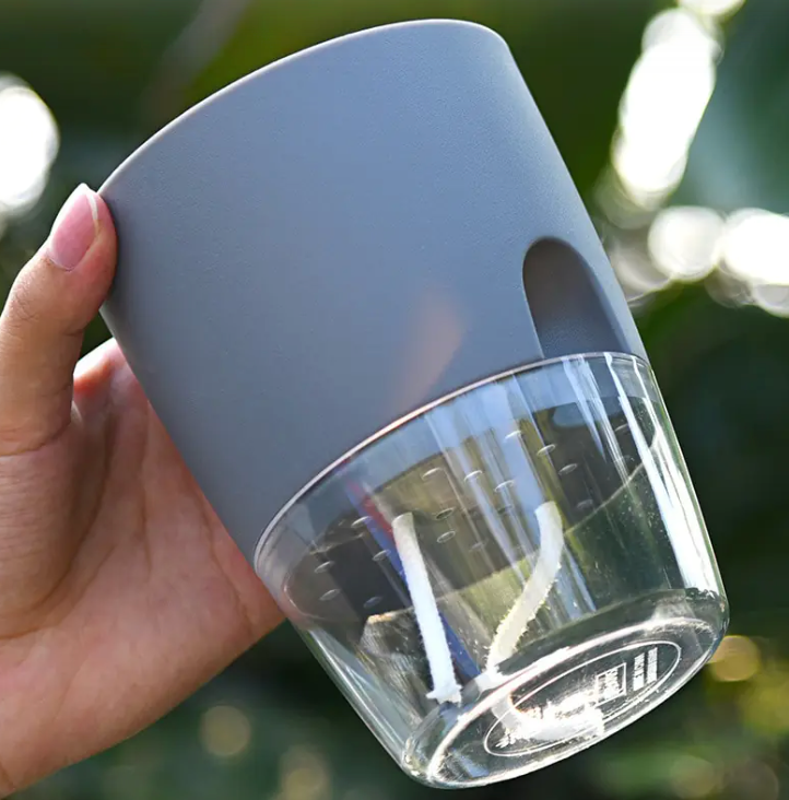 Transparent Self-Watering Plant Pot