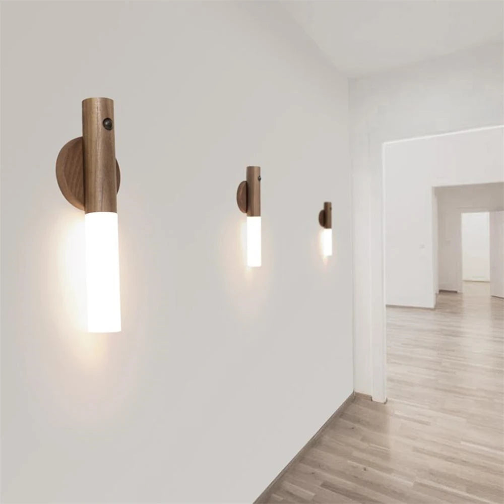 Wireless Wood Wall Lamp